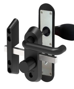 Vista interior del cerrojo Arregui Dúplex MMT7224 para puertas metálicas y trasteros